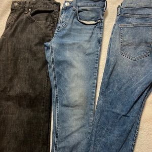 Bundle of three jeans Hollister, Arizona jeans, pacsun